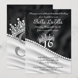 Uitnodigingen voor Princess Bling Diamond Feestje