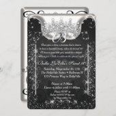 Uitnodigingen voor prinsessenkoets-juwelenfeest ve (Voorkant / Achterkant)