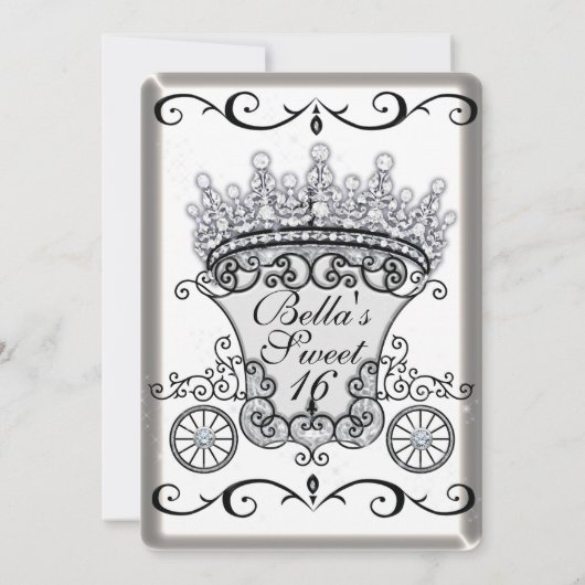 Uitnodigingen voor prinsessenkoets-juwelenfeest ve (Achterkant)