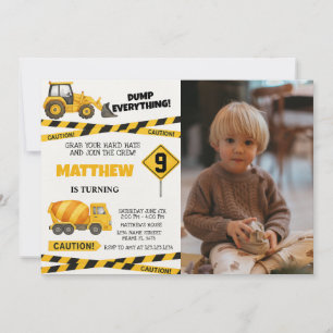 Uitnodigingen voor Printable Construction Birthday