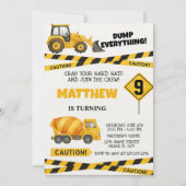Uitnodigingen voor Printable Construction Birthday (Voorkant)