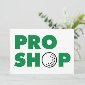 Uitnodigingen voor Pro Shop-bord (Staand voorkant)