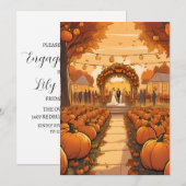 Uitnodigingen voor Pumpkin herfst Engagement (Voorkant / Achterkant)
