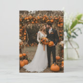 Uitnodigingen voor Pumpkin herfst Engagement (Staand voorkant)