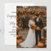 Uitnodigingen voor Pumpkin herfst Engagement (Voorkant / Achterkant)