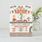 Uitnodigingen voor raceauto-thema's - perfect voor (Staand voorkant)