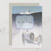 Uitnodigingen voor  racewagens (Voorkant / Achterkant)