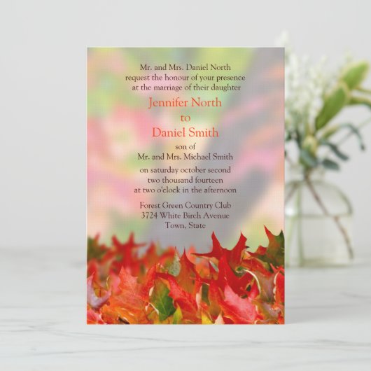 Uitnodigingen voor racistisch afgevuurde bruiloft (Staand voorkant)