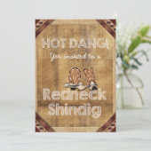 Uitnodigingen voor Redneck-feestje (Staand voorkant)