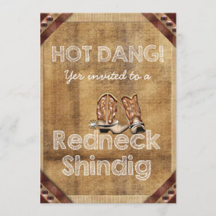 Uitnodigingen voor Redneck-feestje