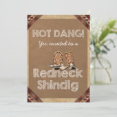 Uitnodigingen voor Redneck-feestje (Staand voorkant)