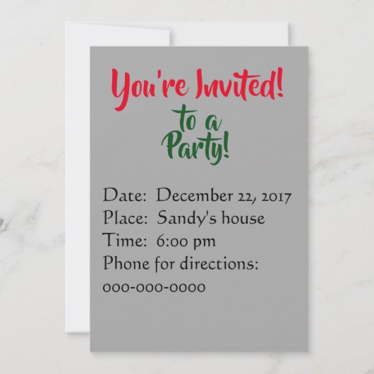 Uitnodigingen voor rendieren (Achterkant)