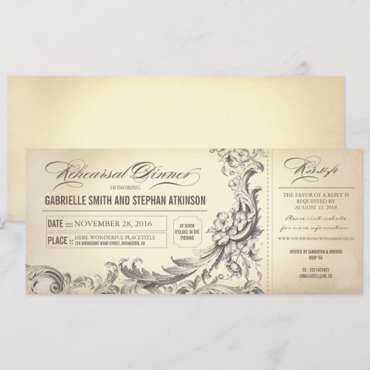 Uitnodigingen voor repetities (Voorkant / Achterkant)