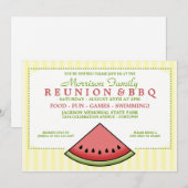 Uitnodigingen voor reünie over de watermeloensluit (Voorkant / Achterkant)