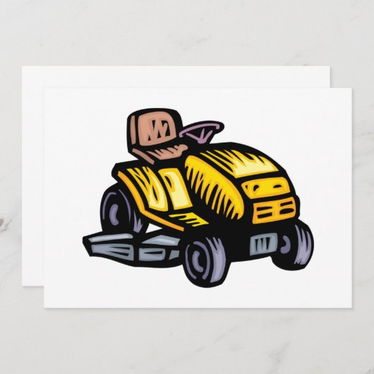 Uitnodigingen voor Riding Lawn Mower (Voorkant / Achterkant)