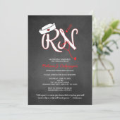 Uitnodigingen voor RN-verpleegster afstudeerfeest  (Staand voorkant)