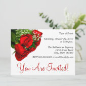 Uitnodigingen voor Rode Rozen (Staand voorkant)