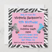 Uitnodigingen voor Roller Schaatsfeestje (Achterkant)