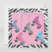 Uitnodigingen voor Roller Schaatsfeestje (Voorkant)