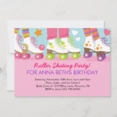 Uitnodigingen voor roller Skating-verjaardagsfeest (Voorkant)