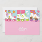 Uitnodigingen voor roller Skating-verjaardagsfeest (Achterkant)