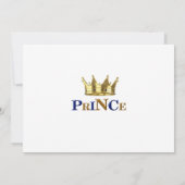 Uitnodigingen voor Royal Prince babyshower (Achterkant)