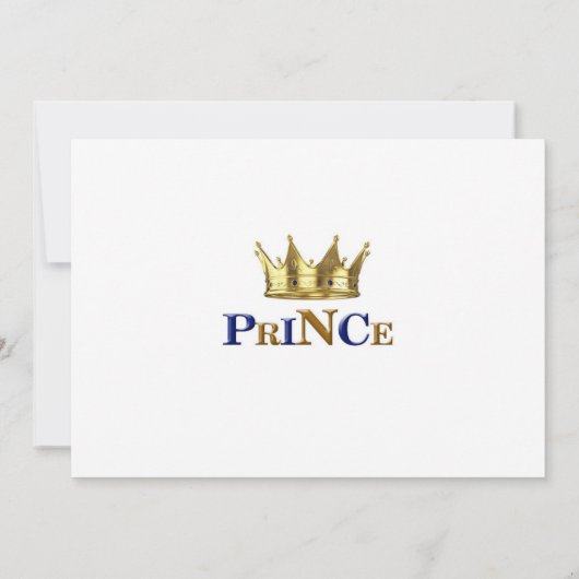 Uitnodigingen voor Royal Prince babyshower (Achterkant)