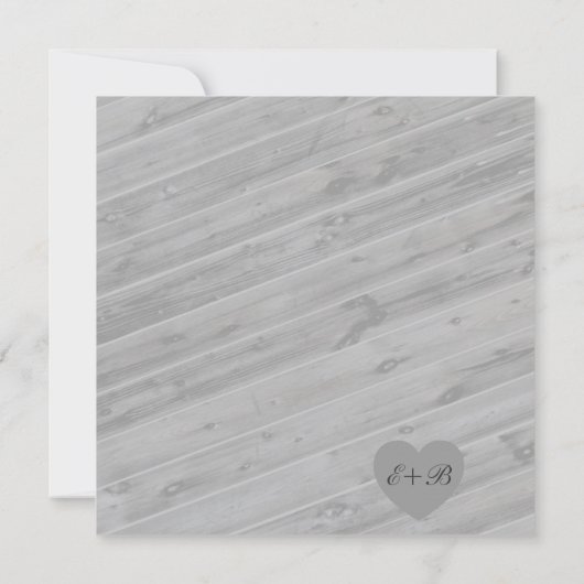 Uitnodigingen voor Roze bruiloft van Roze hout uit (Achterkant)