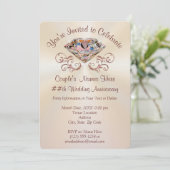 Uitnodigingen voor roze gouden jubileum, gepersona (Staand voorkant)