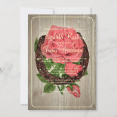 Uitnodigingen voor Rustic Hoefijzer Wedding (Voorkant)