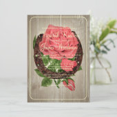 Uitnodigingen voor Rustic Hoefijzer Wedding (Staand voorkant)