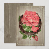 Uitnodigingen voor Rustic Hoefijzer Wedding (Voorkant / Achterkant)