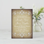 Uitnodigingen voor  Rustic Paper Flourish Wedding (Staand voorkant)