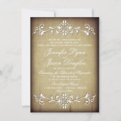 Uitnodigingen voor  Rustic Paper Flourish Wedding (Voorkant)