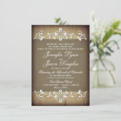 Uitnodigingen voor  Rustic Paper Flourish Wedding (Staand voorkant)