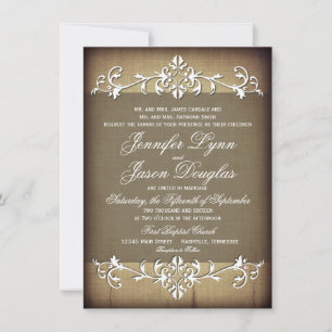 Uitnodigingen voor Rustic Paper Flourish Wedding