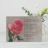 Uitnodigingen voor Rustic Roos Wedding (Staand voorkant)