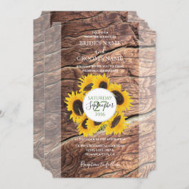 Uitnodigingen voor Rustic Sunflower Wedding