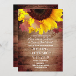 Uitnodigingen voor Rustic Sunflower Wedding