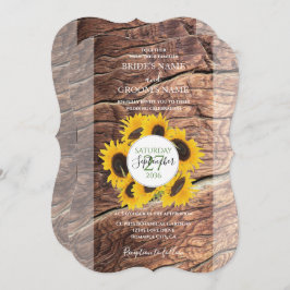 Uitnodigingen voor Rustic Sunflower Wedding