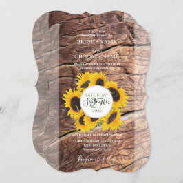 Uitnodigingen voor Rustic Sunflower Wedding
