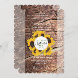 Uitnodigingen voor Rustic Sunflower Wedding