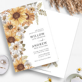 Uitnodigingen voor Rustic Sunflower Wedding