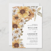Uitnodigingen voor Rustic Sunflower Wedding (Voorkant)
