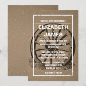 Uitnodigingen voor Rustic Wagon Wheel Wedding (Voorkant / Achterkant)