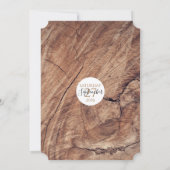 Uitnodigingen voor Rustic Wood Wedding (Achterkant)