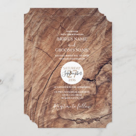 Uitnodigingen voor Rustic Wood Wedding