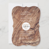 Uitnodigingen voor Rustic Wood Wedding (Voorkant)