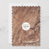 Uitnodigingen voor Rustic Wood Wedding (Achterkant)