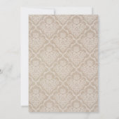 Uitnodigingen voor Rustige Damask Wedding (Achterkant)